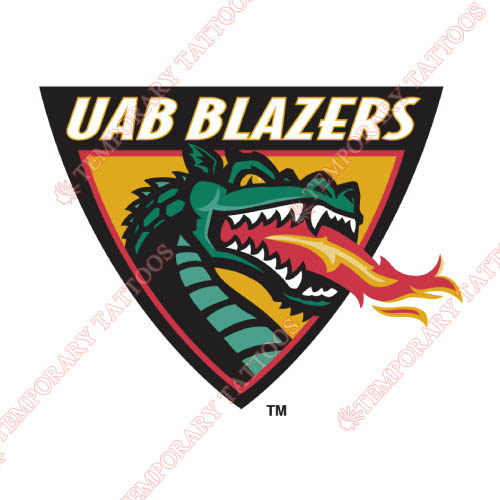 UAB Blazers Customize Temporary Tattoos Stickers NO.6629